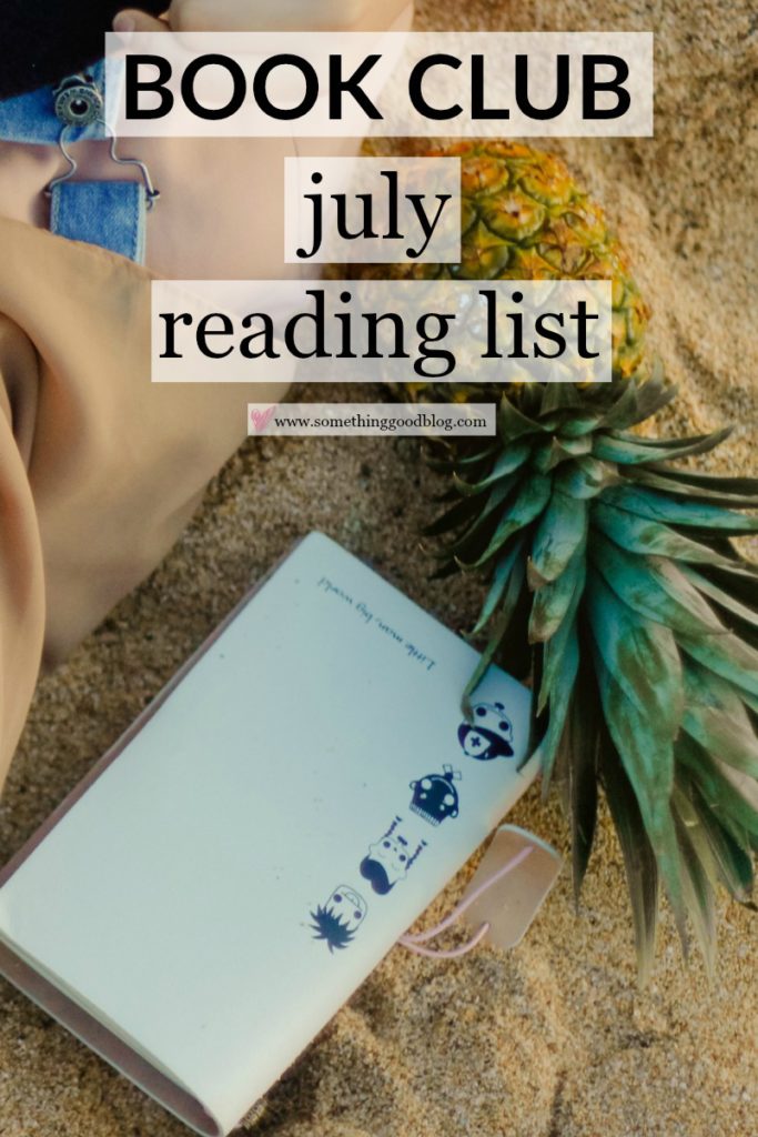 book on sand next to a pineapple and girl wearing overalls