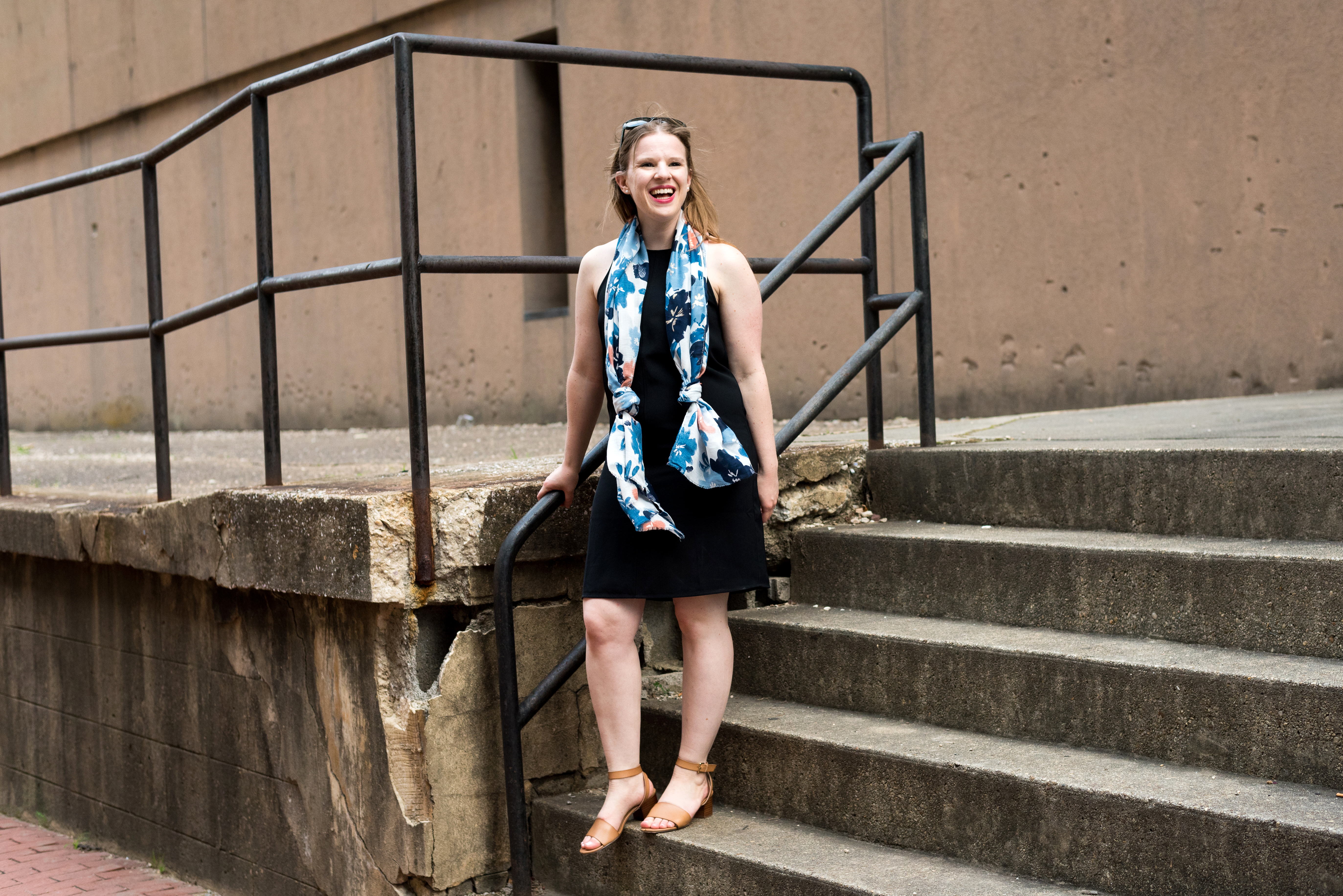 DC woman blogger wearing Everlane GoWeave High NeckTank Dress