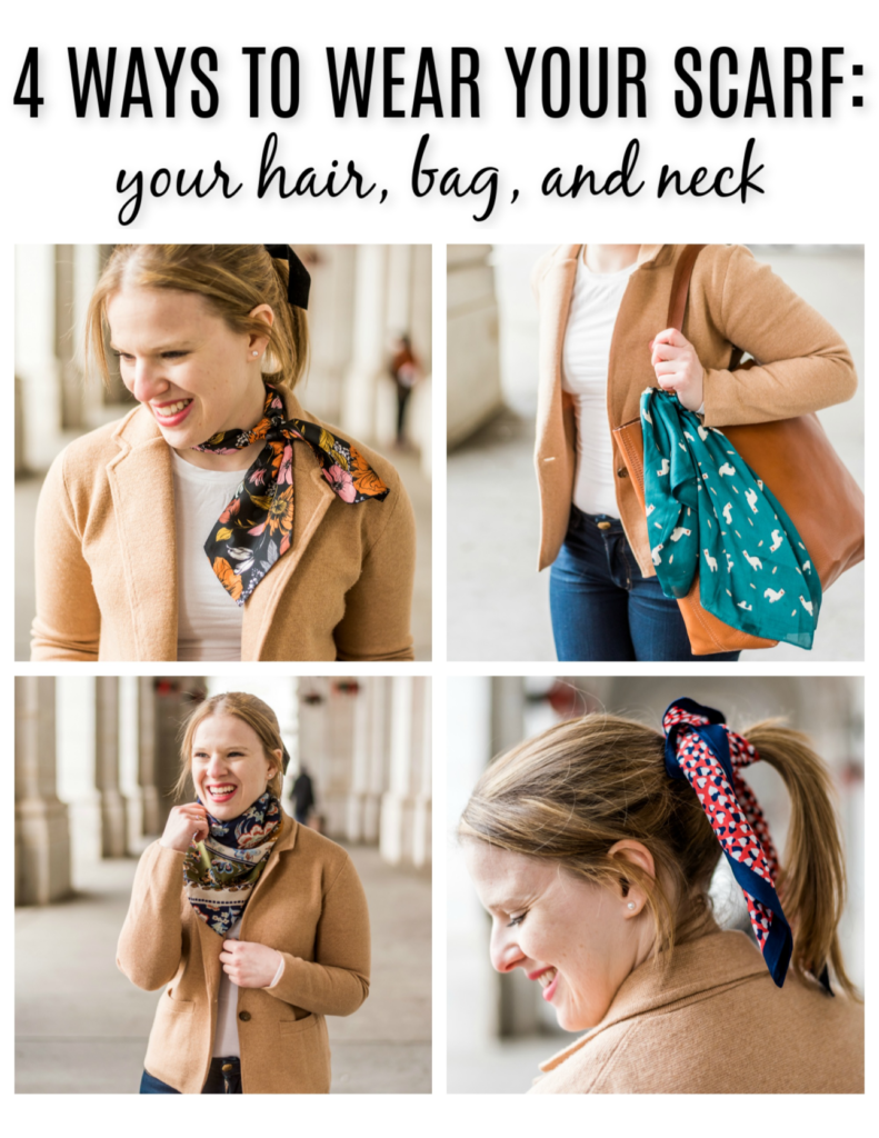 8 ways to tie a scarf on a bag handle 🎀