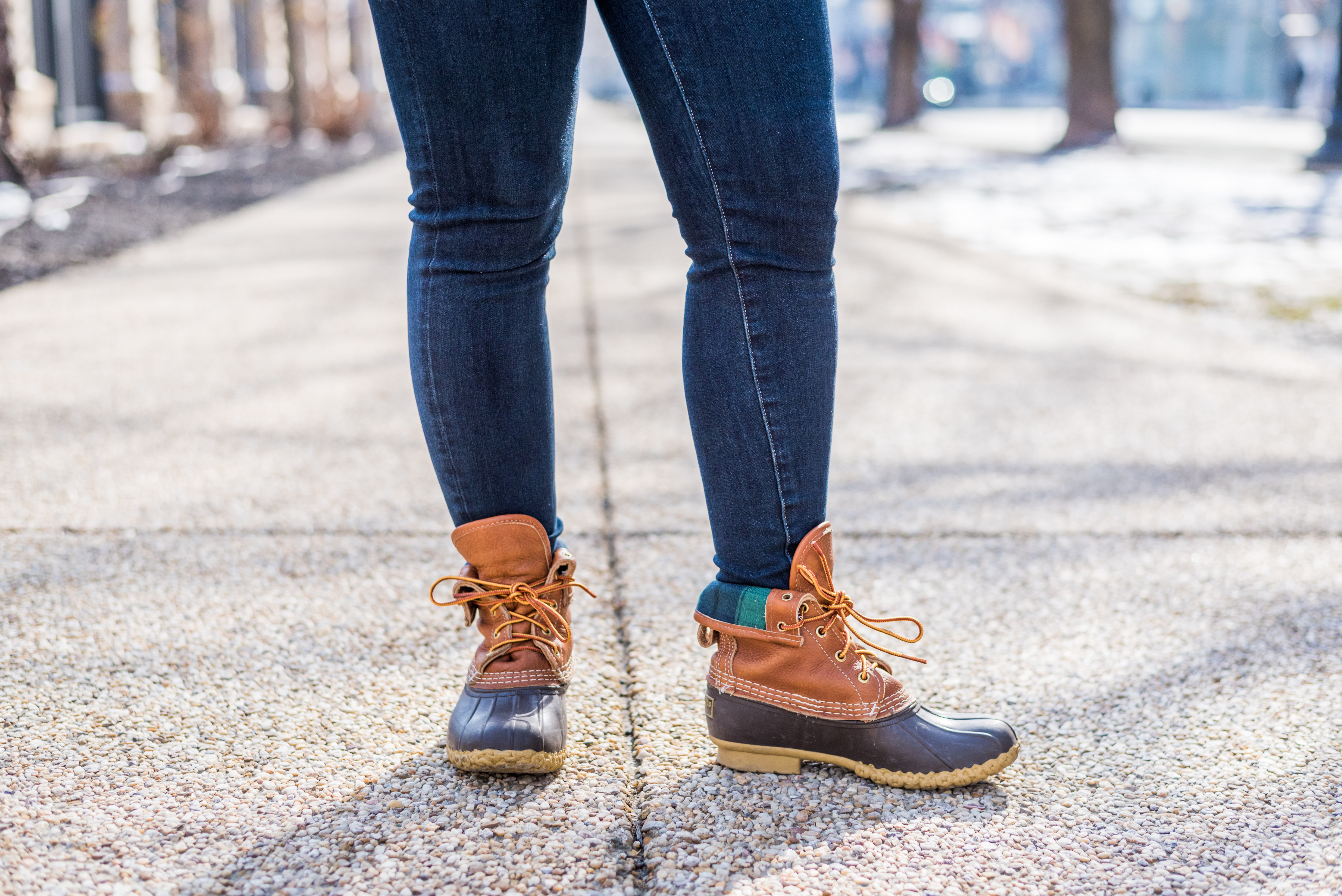 Dana Weinstein is wearing L.L. Bean Women's 8" Thinsulate Bean Boots: THe Original Duck Boot