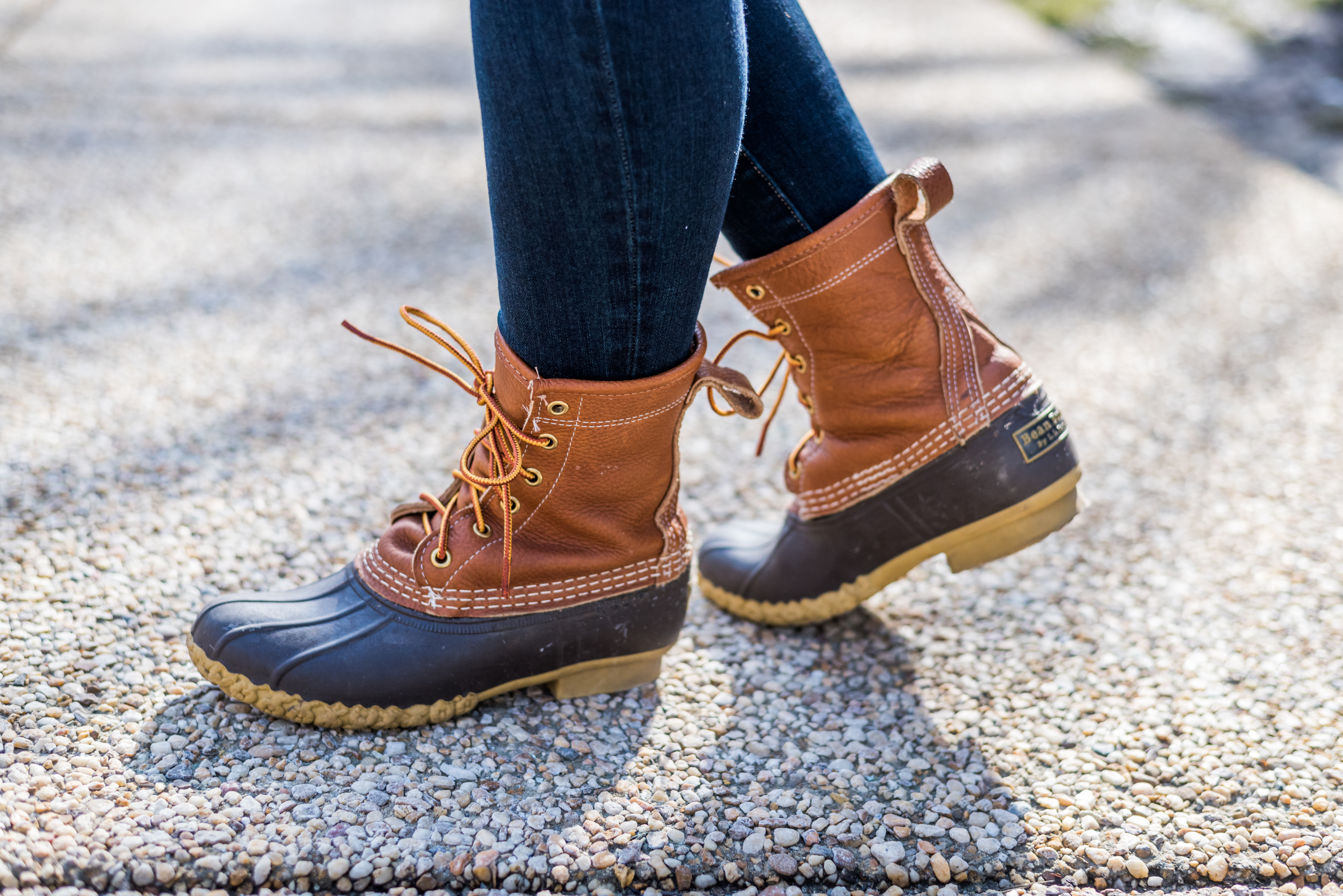 DC woman blogger wearing L.L. Bean Women's 8" Thinsulate Bean Boots: THe Original Duck Boot