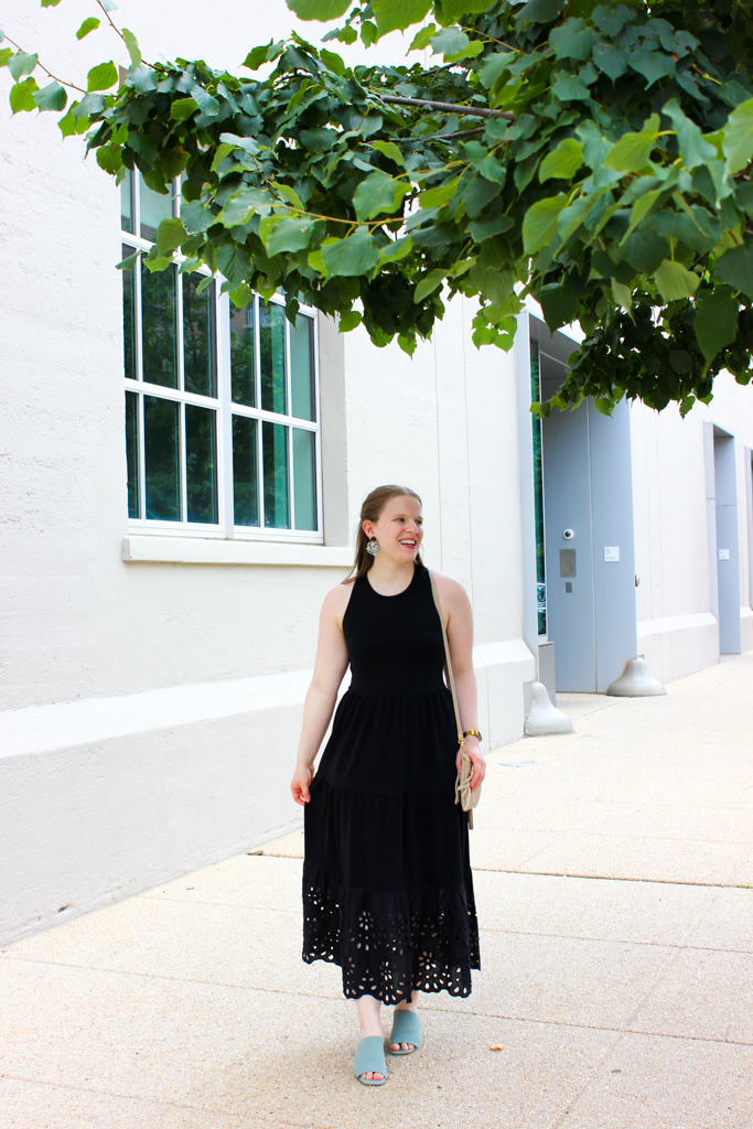 DC woman blogger wearing J.Crew Maxi Dress